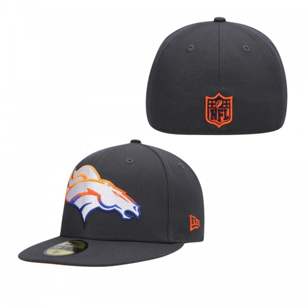 Men's Denver Broncos Graphite Color Dim Fitted Hat