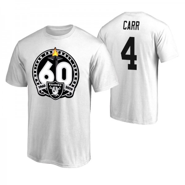 #4 Derek Carr Oakland Raiders Primary Logo T-Shirt...