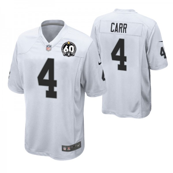 #4 Derek Carr Oakland Raiders Jersey 60th Annivers...
