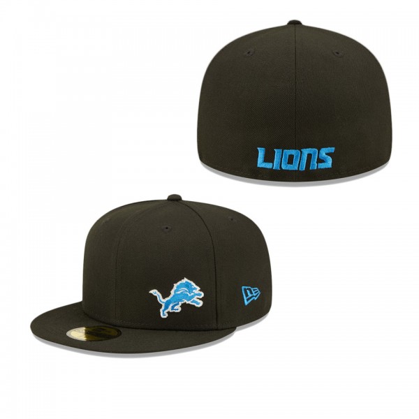 Men's Detroit Lions Black Flawless 59FIFTY Fitted ...
