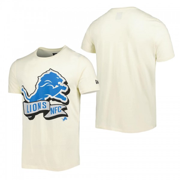Men's Detroit Lions Cream Sideline Chrome T-Shirt