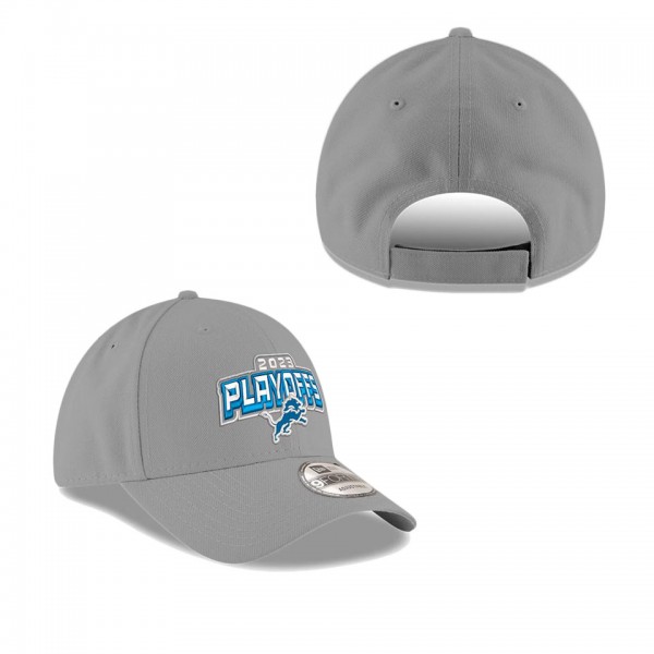 Men's Detroit Lions Gray 2023 NFL Playoffs 9FORTY ...