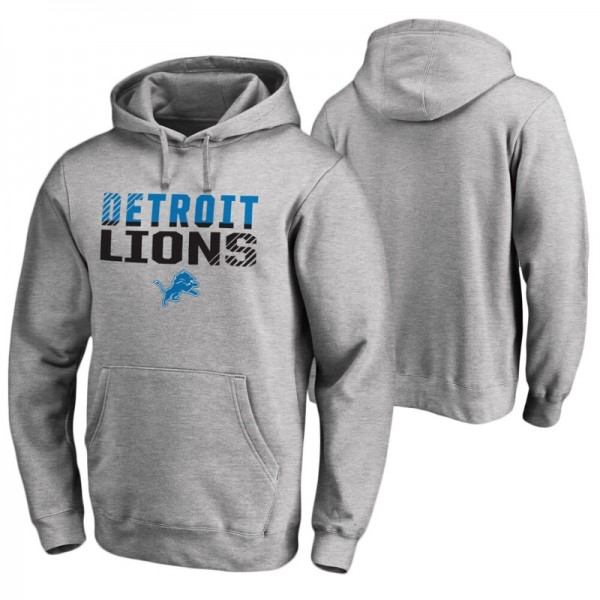 Detroit Lions Ash Iconic Fade Out Pullover Hoodie