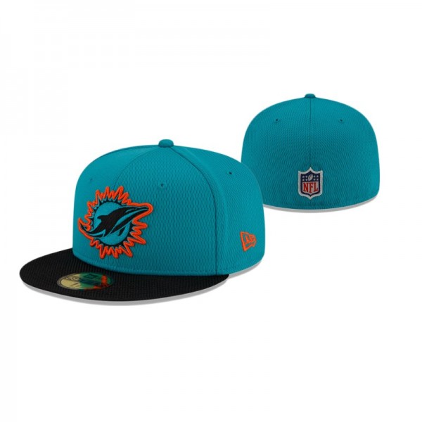 Miami Dolphins Road 59FIFTY Fitted 2021 NFL Sideli...