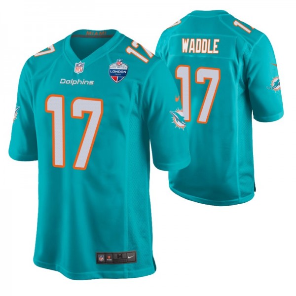 Miami Dolphins #17 Jaylen Waddle 2021 London Games...