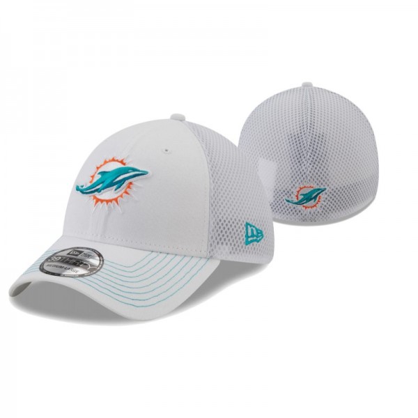 Miami Dolphins 39THIRTY Flex Team Neo White Hat