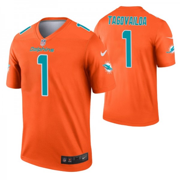 Men's Tua Tagovailoa Miami Dolphins Jersey Orange ...
