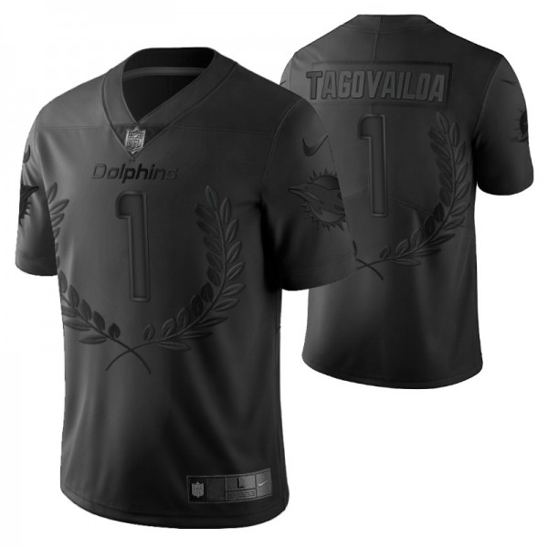 Miami Dolphins 1 #Tua Tagovailoa limited edition Black collection Jersey