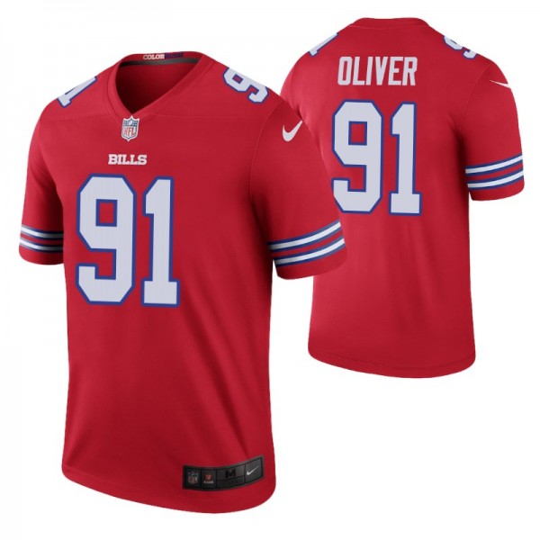 Ed Oliver Buffalo Bills Red 2019 NFL Draft Color R...