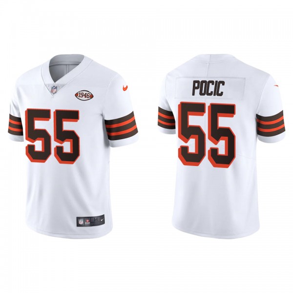 Men's Cleveland Browns Ethan Pocic White 1946 Coll...