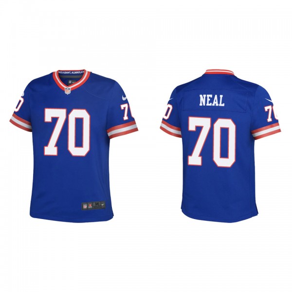 Evan Neal Youth Giants Royal Classic Game Jersey