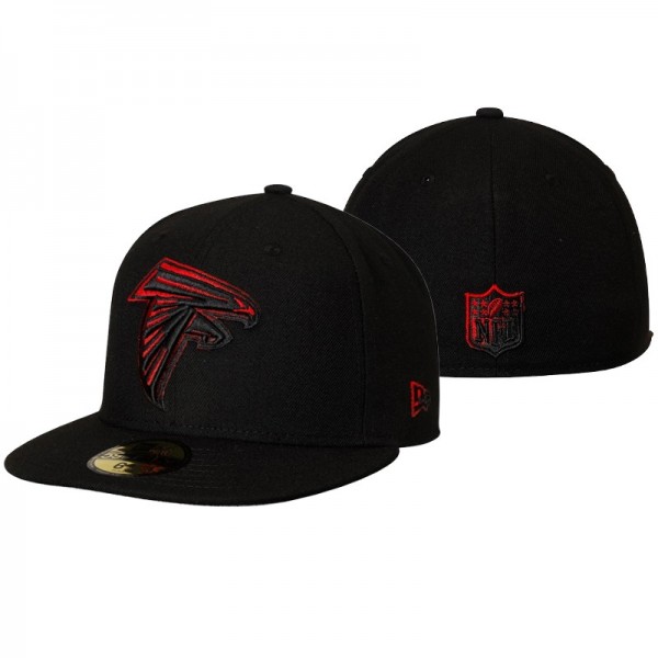 Atlanta Falcons Color Dim Black Hat 59FIFTY Fitted