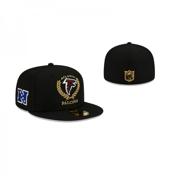 Atlanta Falcons Gold Classic Black Hat 59FIFTY Fit...