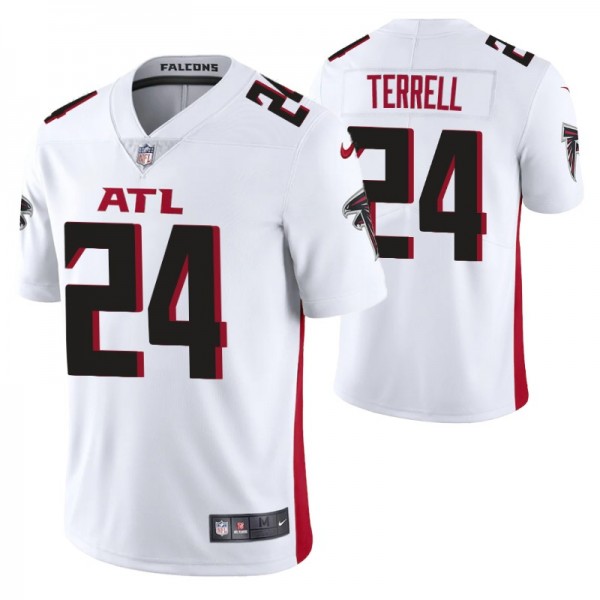 Falcons A.J. Terrell 2020 NFL Draft White Jersey V...
