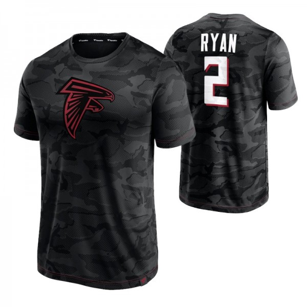 Atlanta Falcons Fanatics Branded Black #2 Matt Ryan Camo Jacquard T-Shirt