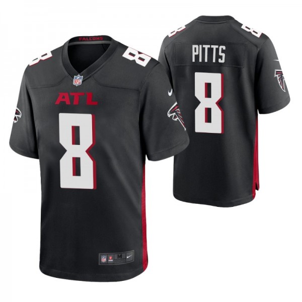 Atlanta Falcons 8 #Kyle Pitts 2021 NFL Draft Black...