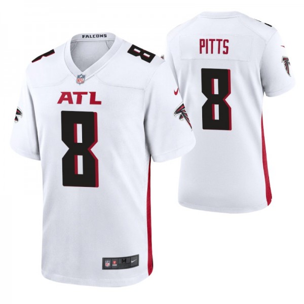 Atlanta Falcons 8 #Kyle Pitts 2021 NFL Draft White...