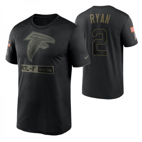 Atlanta Falcons Matt Ryan #2 Black Short Sleeve 20...