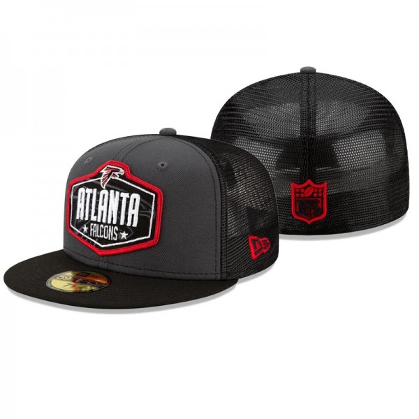 Atlanta Falcons New Era  2021 NFL Draft Graphite Black On-Stage 59FIFTY Fitted Hat
