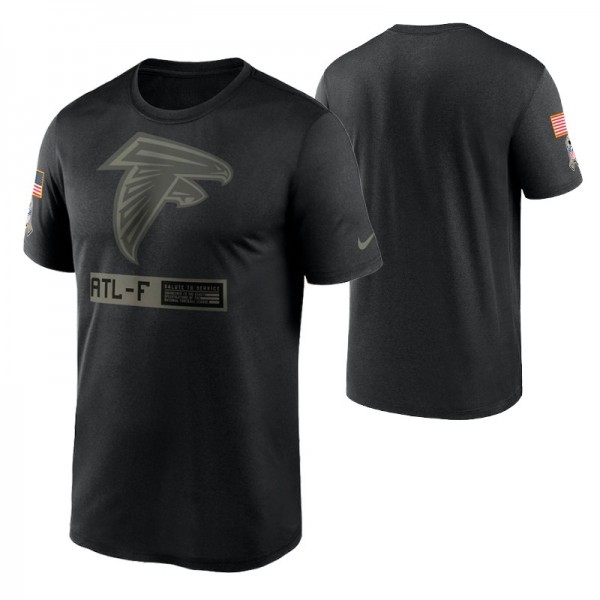 Atlanta Falcons # Black Short Sleeve 2020 Salute T...