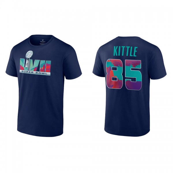 George Kittle Super Bowl LVII Nike Navy T-Shirt