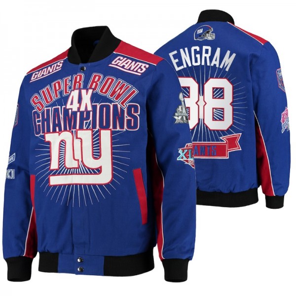 New York Giants #88 Evan Engram Royal Full-Snap Ex...