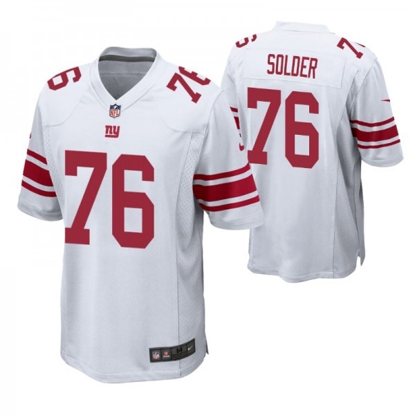 New York Giants #76 Nate Solder White Game Jersey