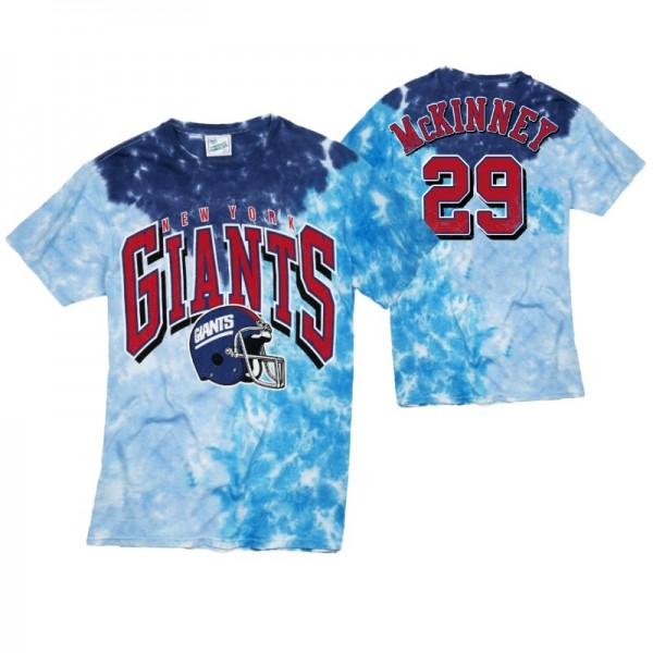 New York Giants #29 Xavier McKinney Vintage Tubular Tri Dye T-shirt Royal