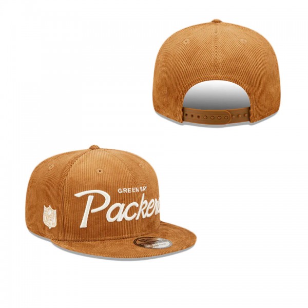 Green Bay Packers Corduroy Script 9FIFTY Snapback Hat