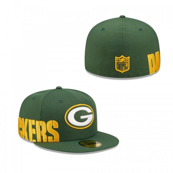 Green Bay Packers Green Side Split 59FIFTY Fitted ...
