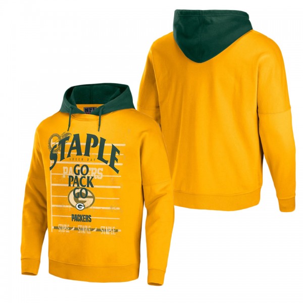 Men's Green Bay Packers NFL x Staple Gold Throwbac...