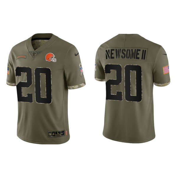 Greg Newsome II Cleveland Browns Olive 2022 Salute...