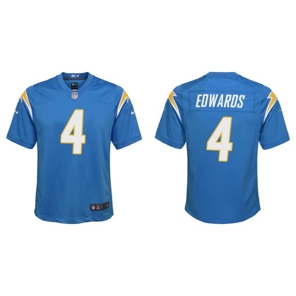 Youth Los Angeles Chargers Gus Edwards Powder Blue...