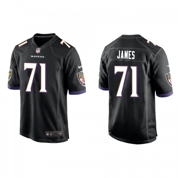 Men's Baltimore Ravens Ja'Wuan James Black Game Je...