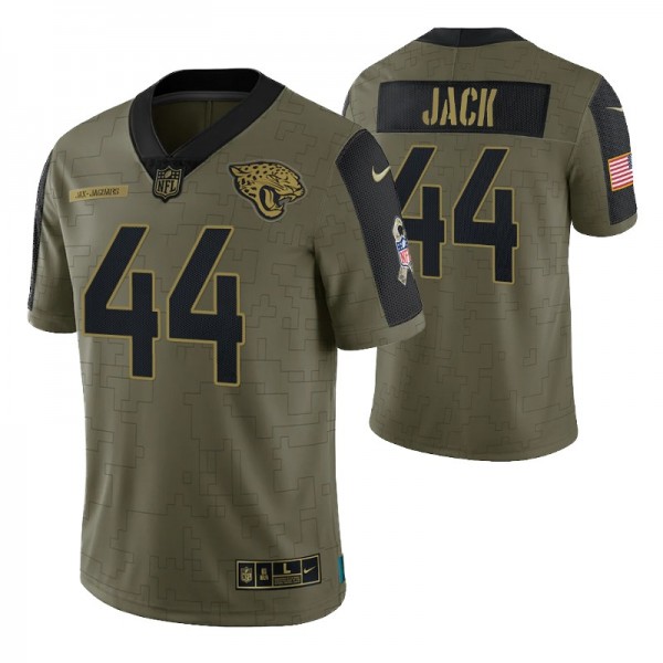 Jacksonville Jaguars Myles Jack #44 Olive Short Sl...