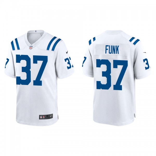 Men's Indianapolis Colts Jake Funk White Game Jers...