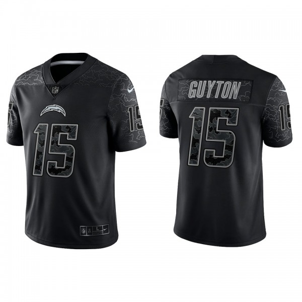 Jalen Guyton Los Angeles Chargers Black Reflective...