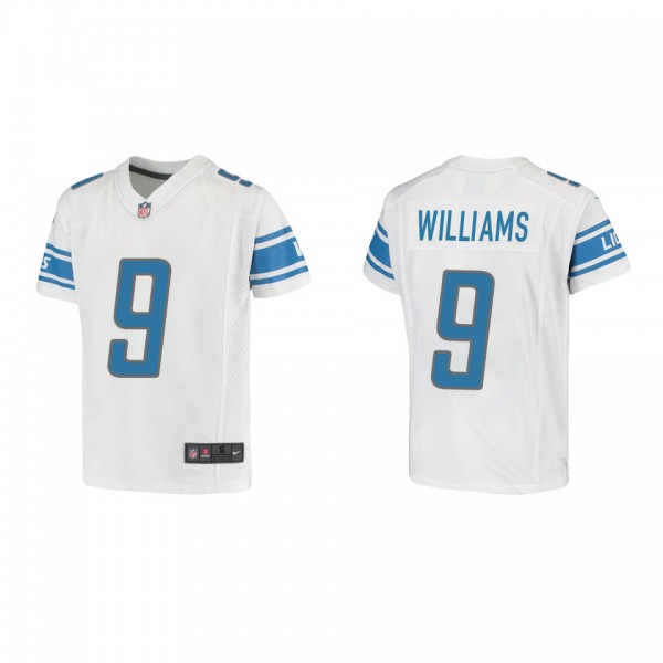 Youth Detroit Lions Jameson Williams White Game Je...
