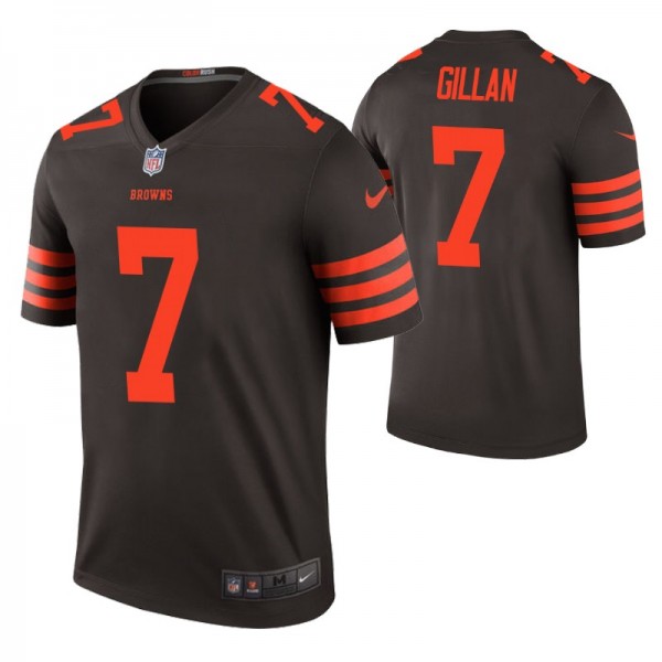 Cleveland Browns Jamie Gillan Men's Brown Color Ru...