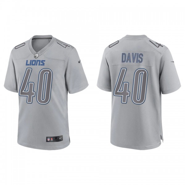 Jarrad Davis Men's Detroit Lions Gray Atmosphere F...