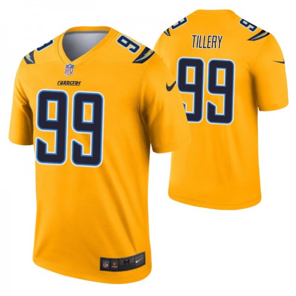 Men's Jerry Tillery Los Angeles Chargers Jersey Go...