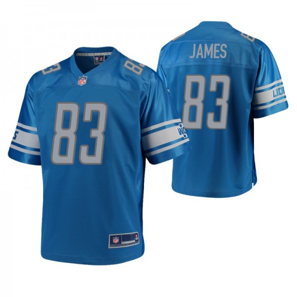 Detroit Lions Jesse James Blue Pro Line Player Jer...