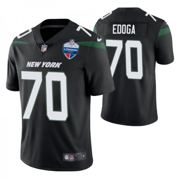 New York Jets #70 Chuma Edoga Black 2021 NFL Londo...