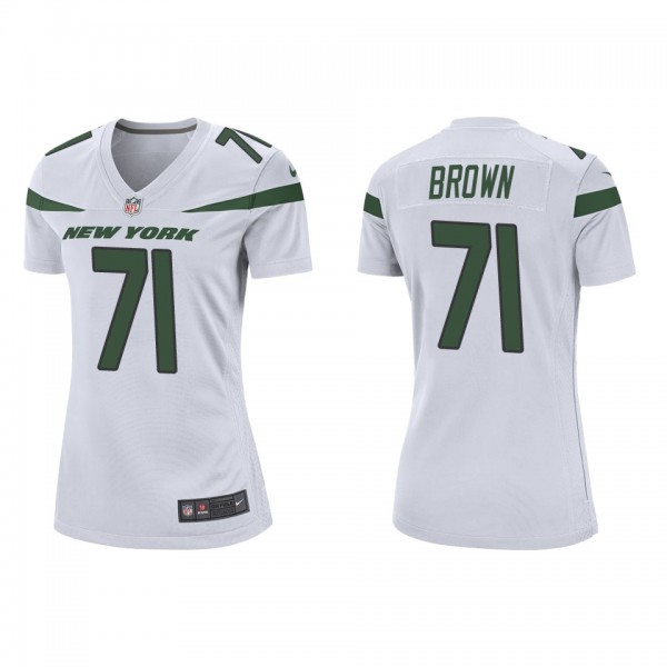 Women's New York Jets Duane Brown White Game Jerse...