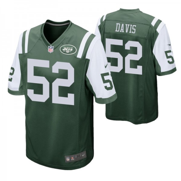 New York Jets Jarrad Davis #52 Green Game Jersey