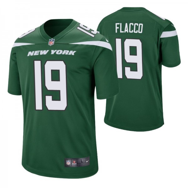 New York Jets Joe Flacco #19 Green Game Jersey