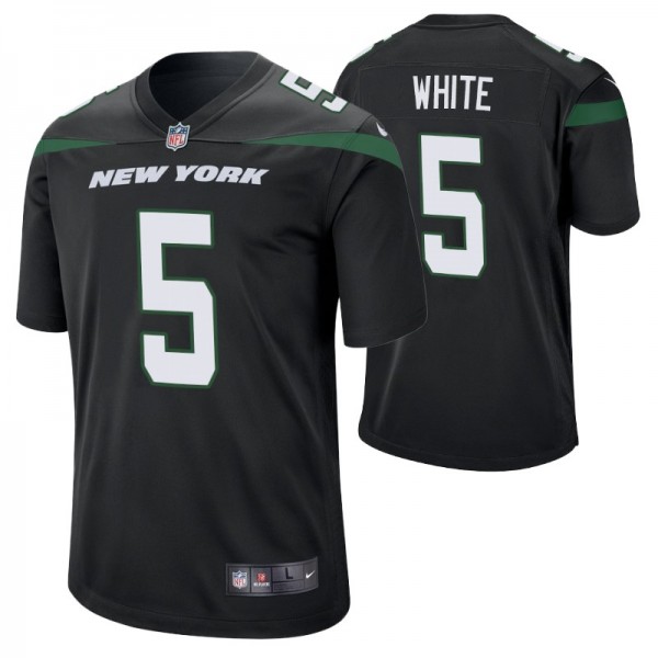 New York Jets Mike White #5 Black Game Jersey