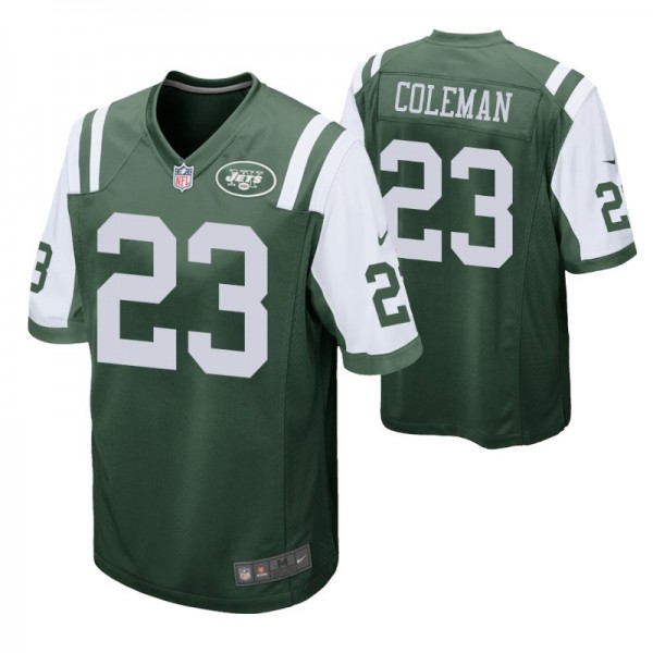New York Jets Tevin Coleman #23 Green Game Jersey