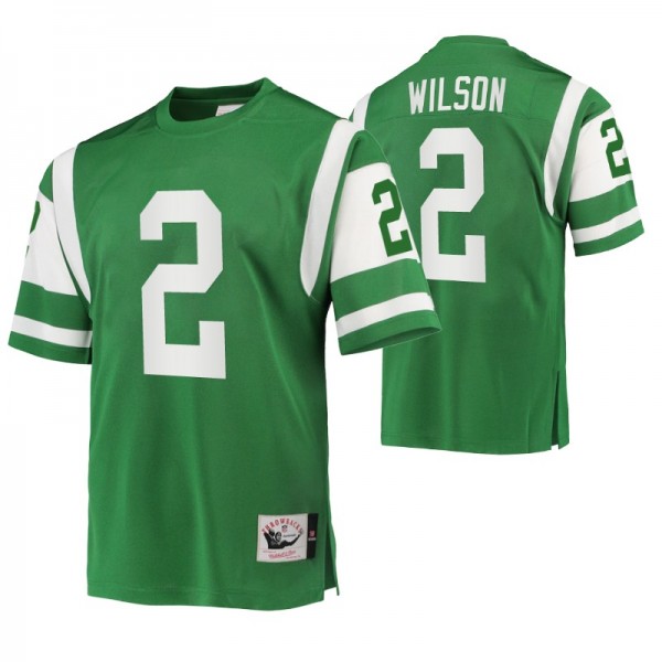 New York Jets Zach Wilson #2 Authentic Green Mitch...