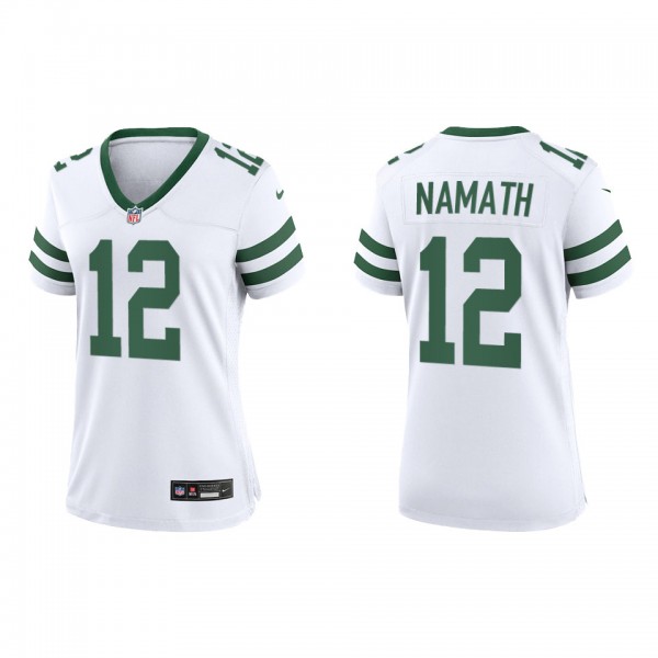 Joe Namath Women's New York Jets White Legacy Game...